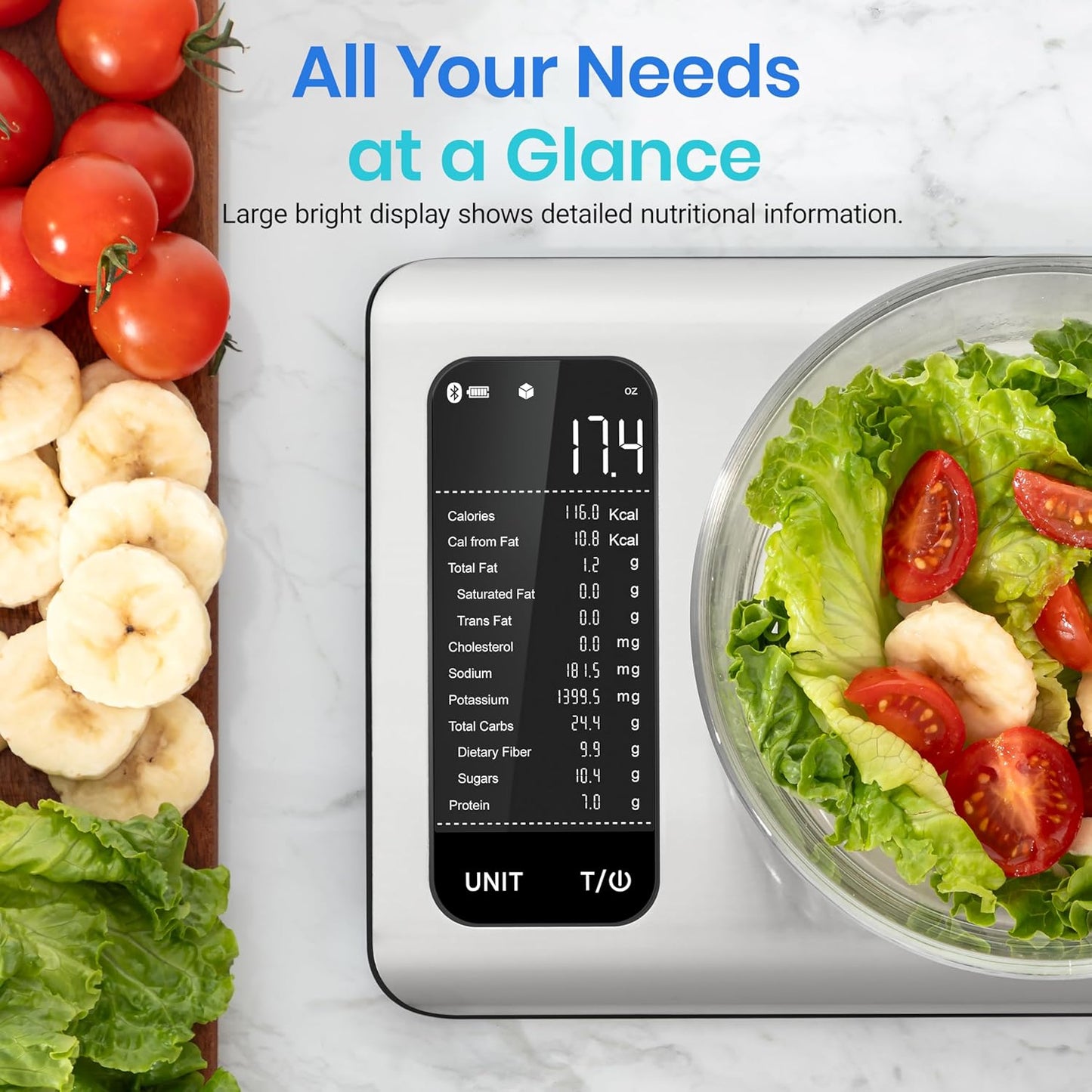 Nutrio™ Smart Nutrition Kitchen Scale