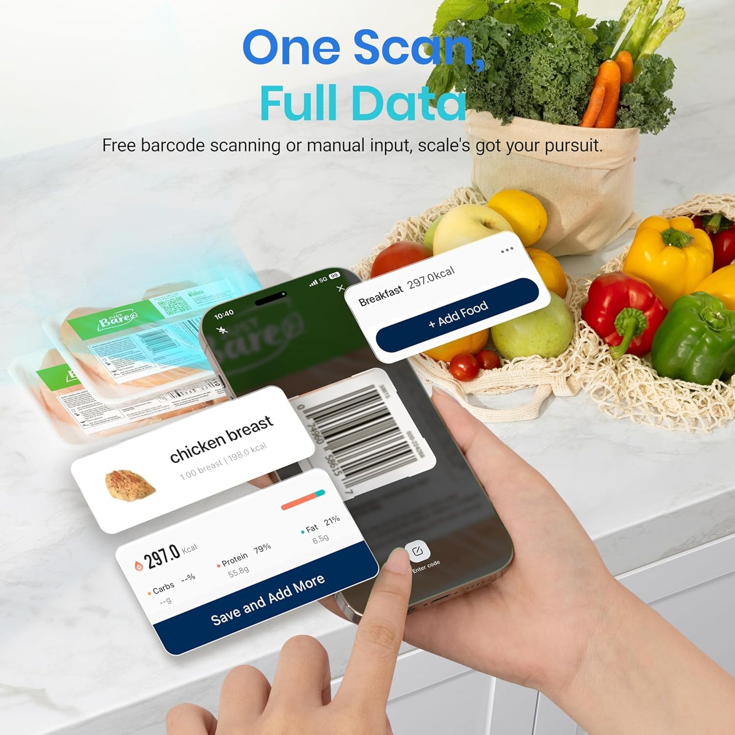 Nutrio™ Smart Nutrition Kitchen Scale