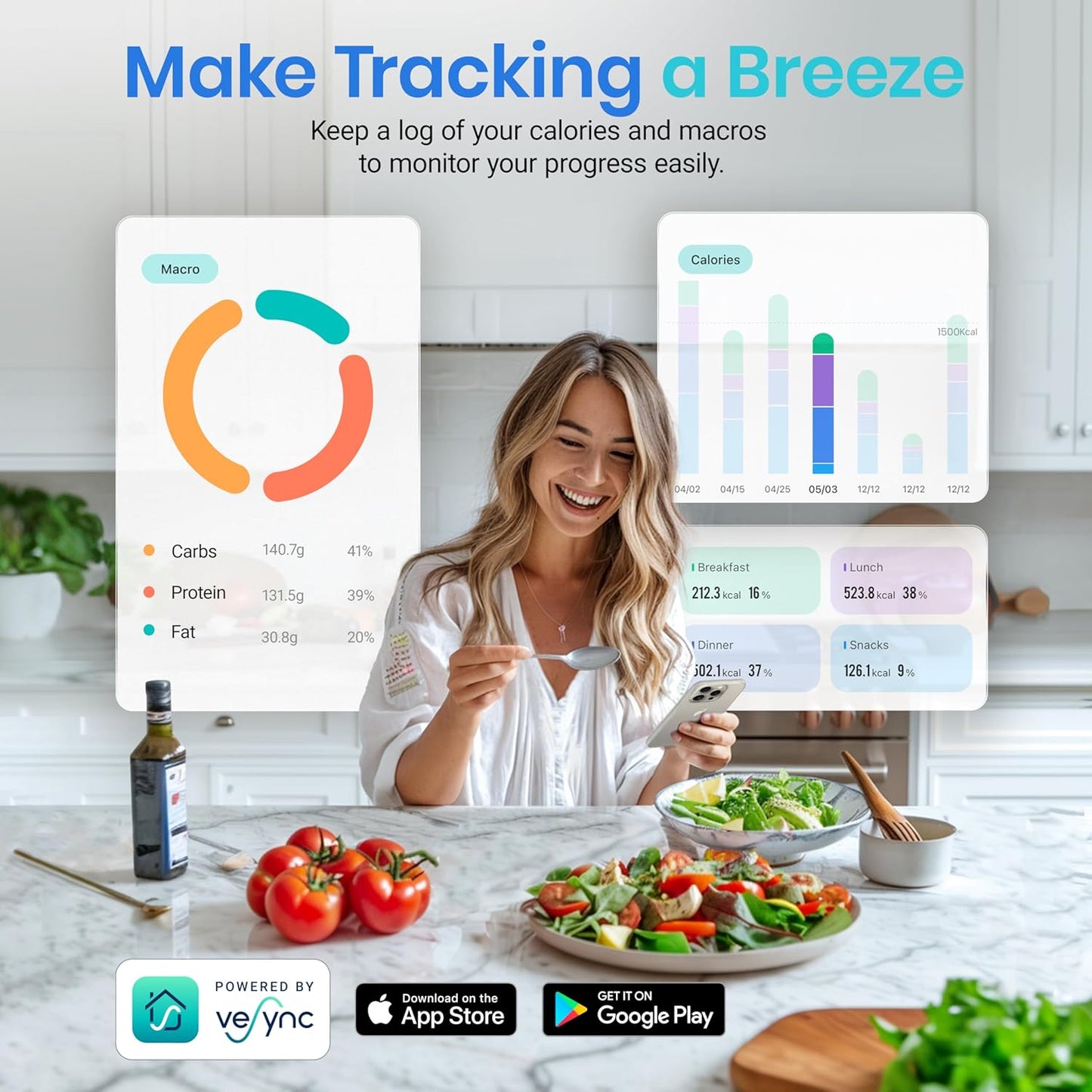 Nutrio™ Smart Nutrition Kitchen Scale
