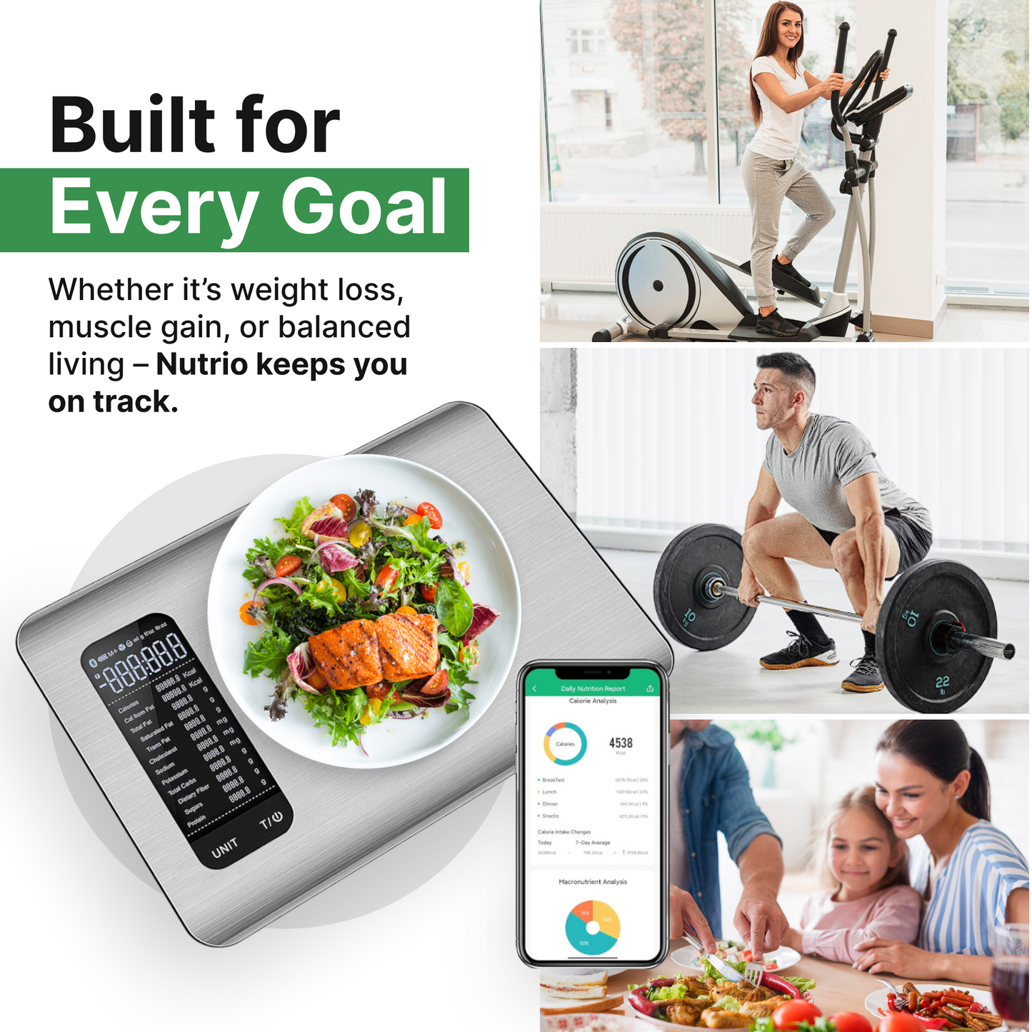Nutrio™ Smart Nutrition Kitchen Scale