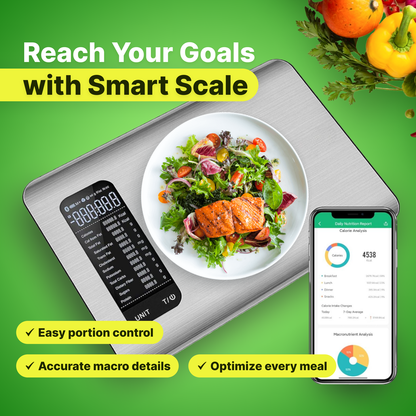 Nutrio™ Smart Nutrition Kitchen Scale