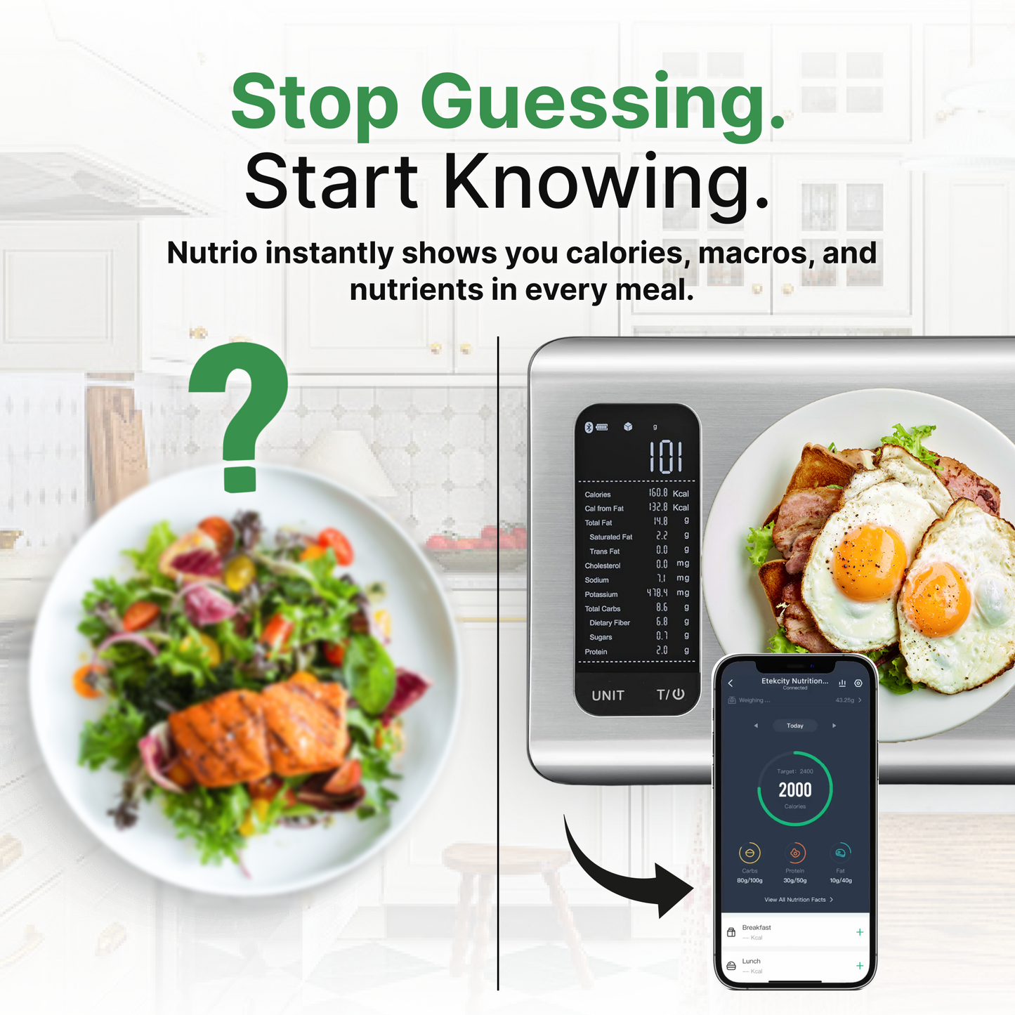Nutrio™ Smart Nutrition Kitchen Scale