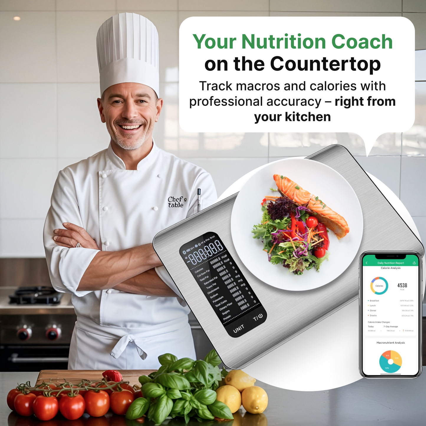 Nutrio™ Smart Nutrition Kitchen Scale